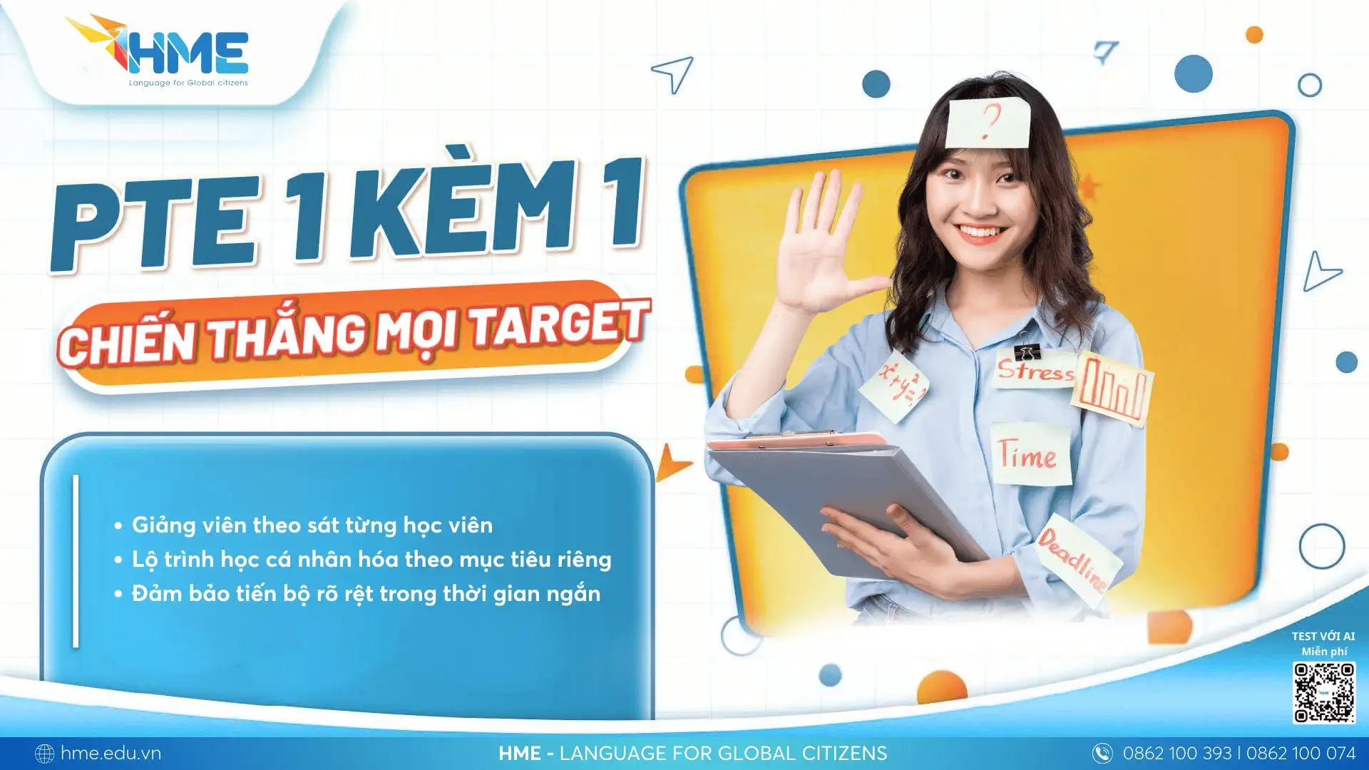 Khóa luyện thi PTE 1 kèm 1