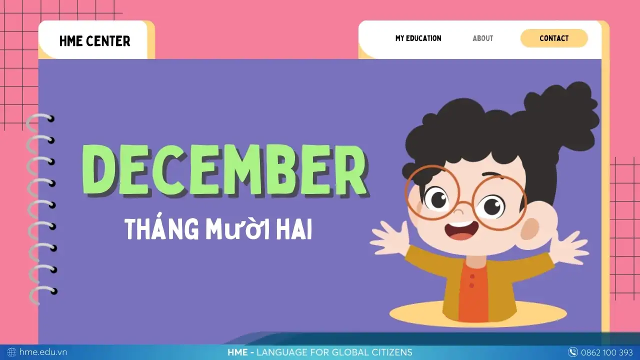 Tháng 12 trong tiếng Anh