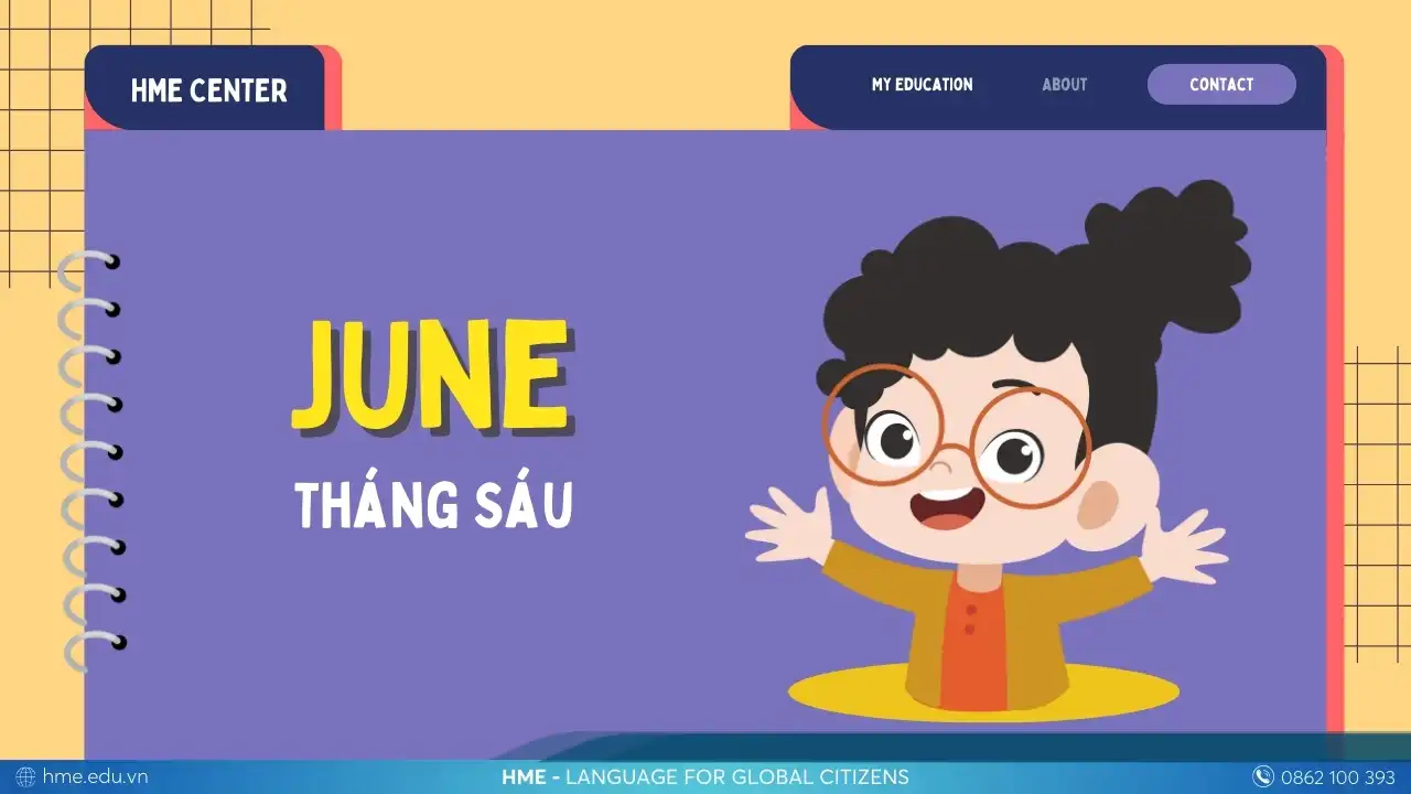 Tháng 6 trong tiếng Anh