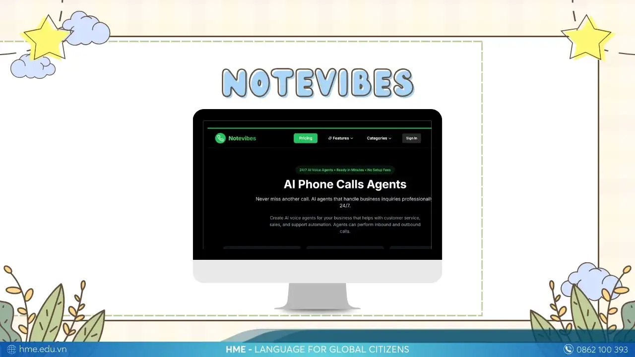 Web đọc tiếng Anh chuẩn hay - Notevibes