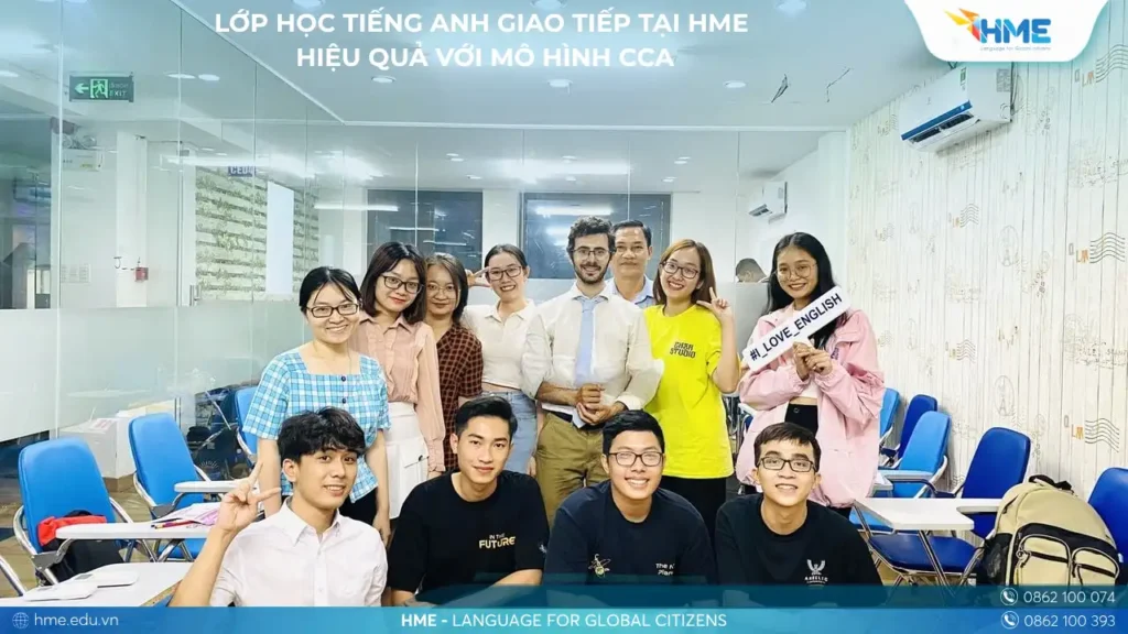 Lớp học tiếng Anh giao tiếp tại HME – Hiệu quả với mô hình CCA