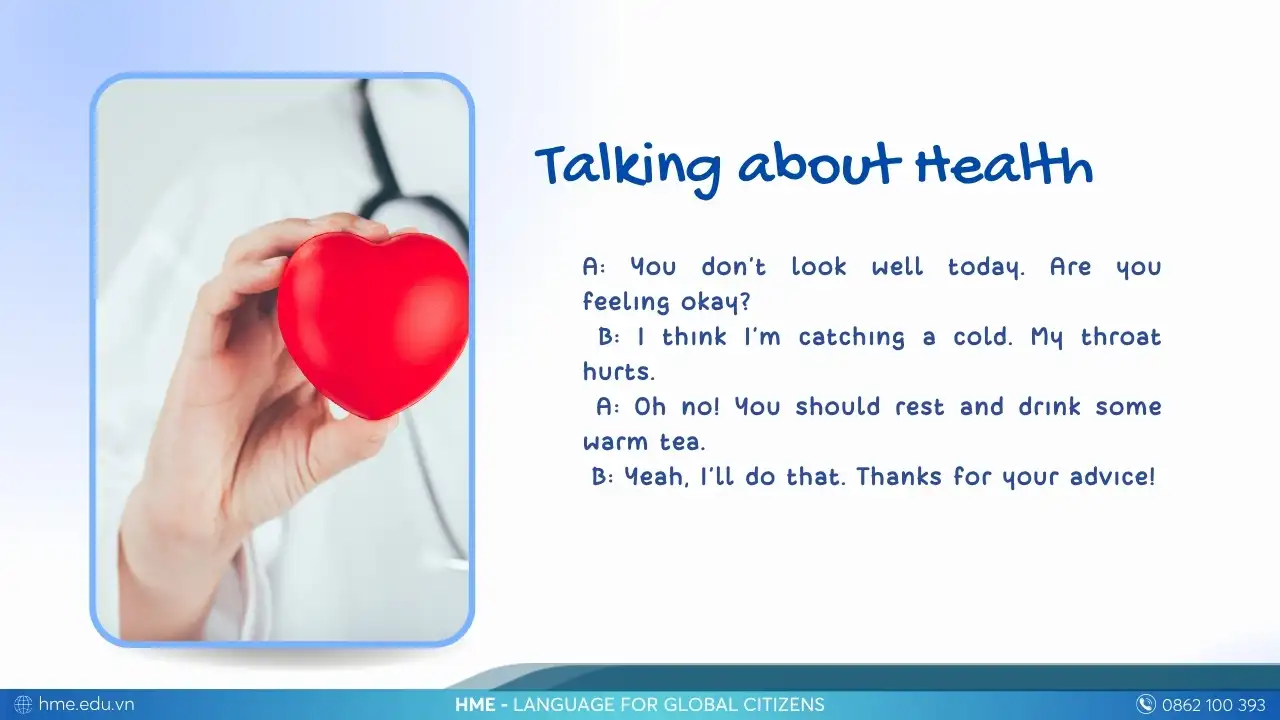 Đoạn hội thoại tiếng Anh - Talking about Health