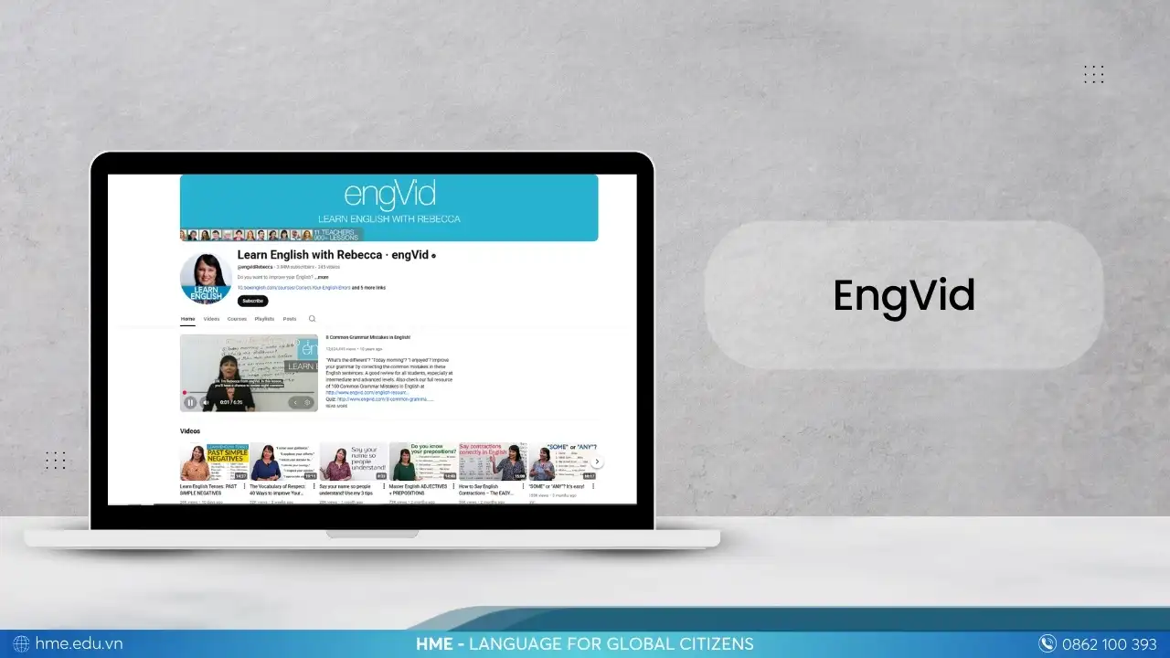 EngVid kênh YouTube video học tiếng Anh giao tiếp miễn phí