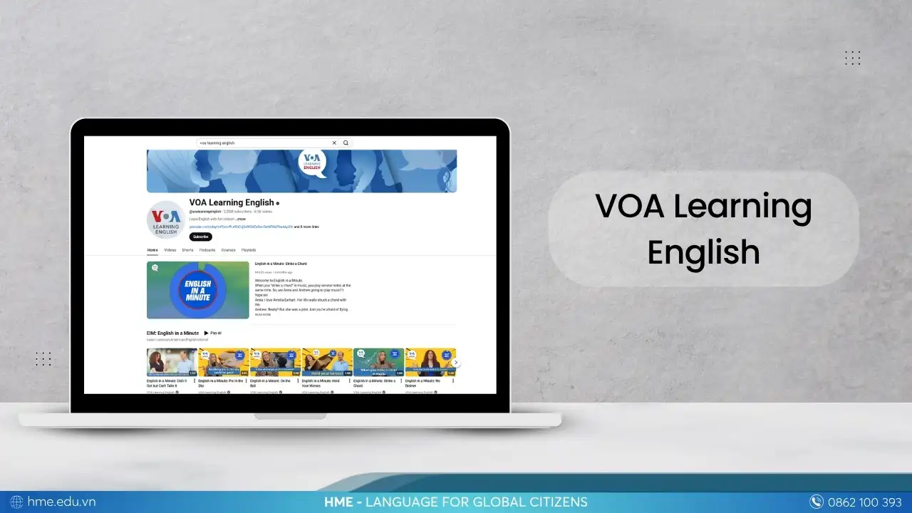 VOA Learning English - kênh YouTube video học tiếng Anh giao tiếp miễn phí