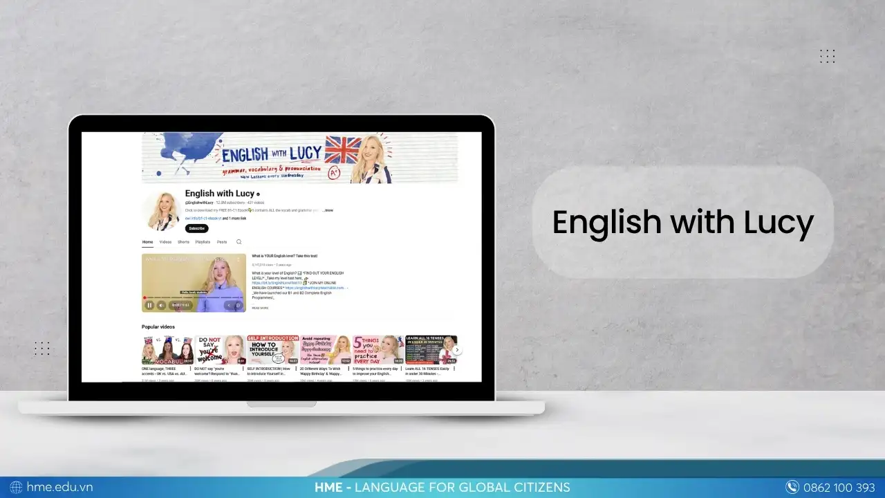 English with Lucy kênh YouTube video học tiếng Anh giao tiếp miễn phí