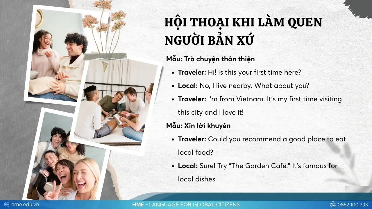 Hội thoại khi làm quen người bản xứ