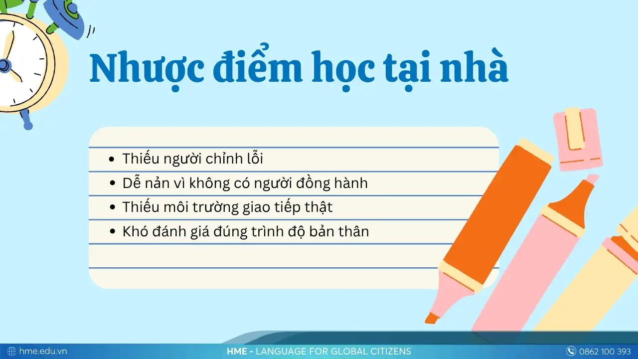 Nhược điểm tự học tiếng Anh giao tiếp