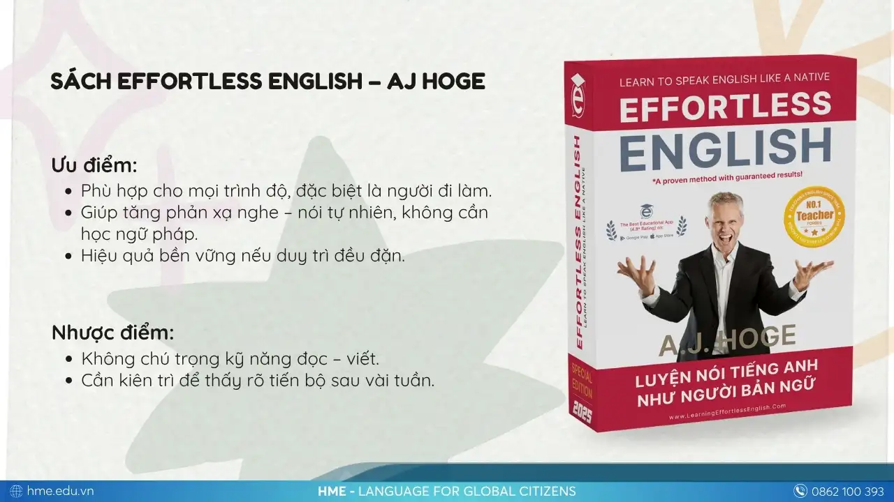 Tự học tiếng Anh giao tiếp hiệu quả tại nhà cùng Effortless English – AJ Hoge