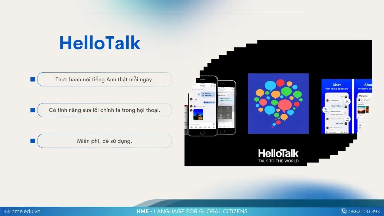 HelloTalk – Giao tiếp trực tiếp với người bản xứ
