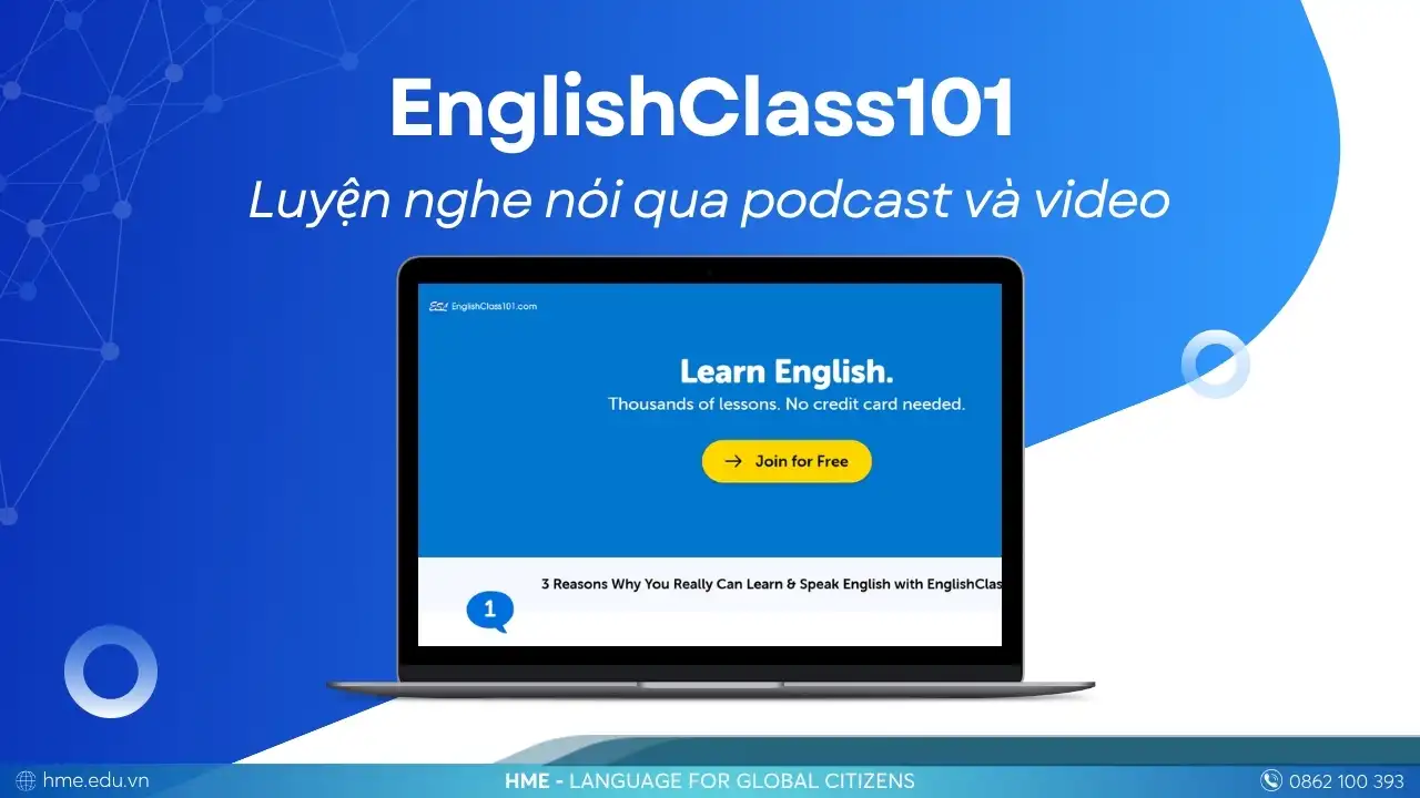 EnglishClass101 – Luyện nghe nói qua podcast và video