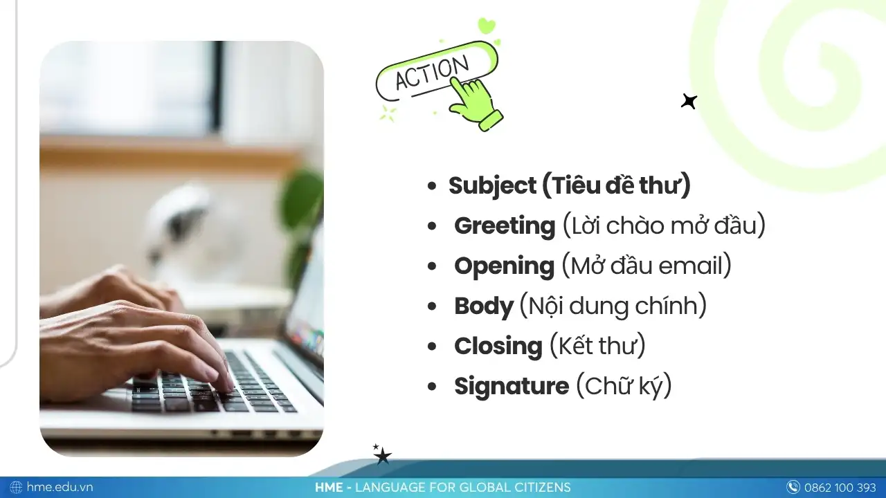 Cấu trúc cơ bản của một email tiếng Anh chuyên nghiệp