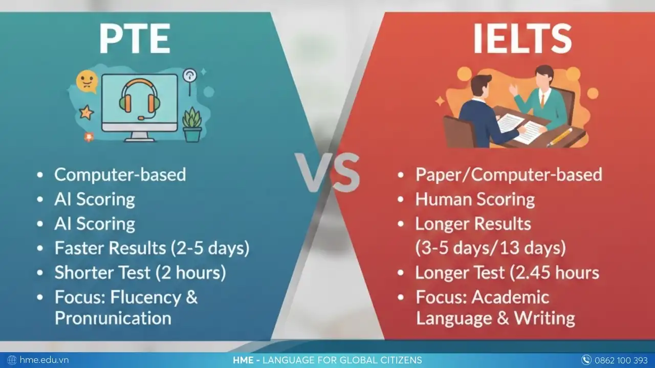 So sánh PTE và IELTS: Nên chọn chứng chỉ nào?