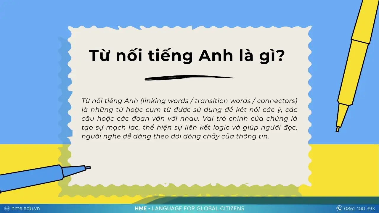 Từ nối tiếng Anh là gì? (What are Linking Words?)