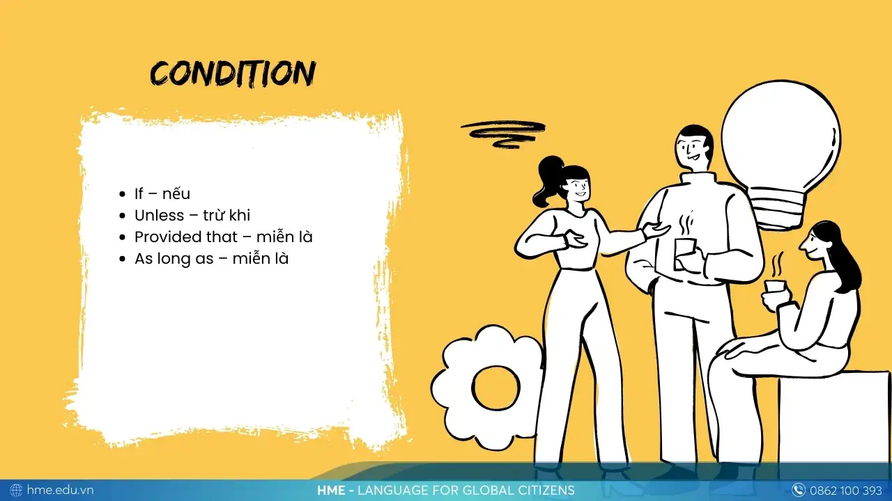 Từ nối diễn đạt điều kiện (Condition)